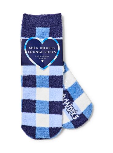 Medias-Con-Karite-Blue-Gingham-Socks